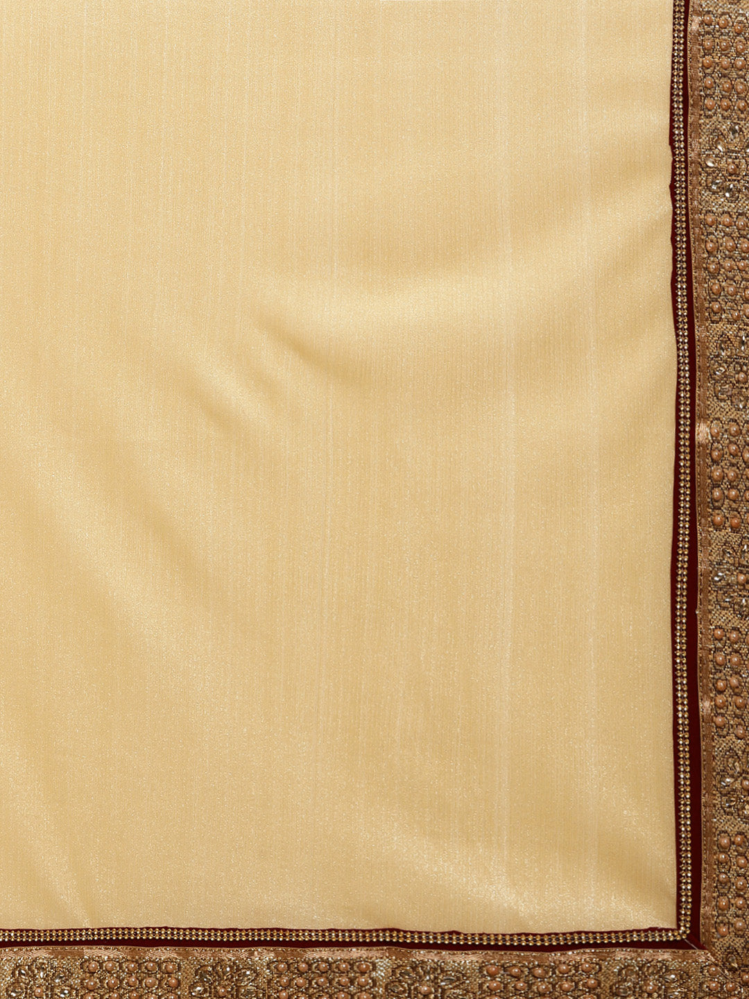 Shimmer Georgette Saree with Pearl Crystal Embellished Border
