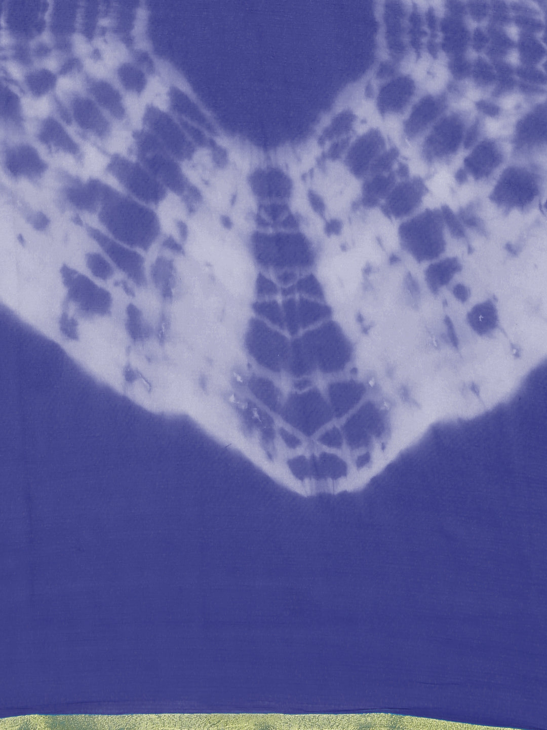 Blue Batik Print Chiffon Party Wear Saree