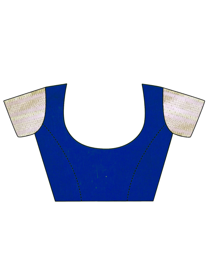 Blue Batik Print Chiffon Party Wear Saree