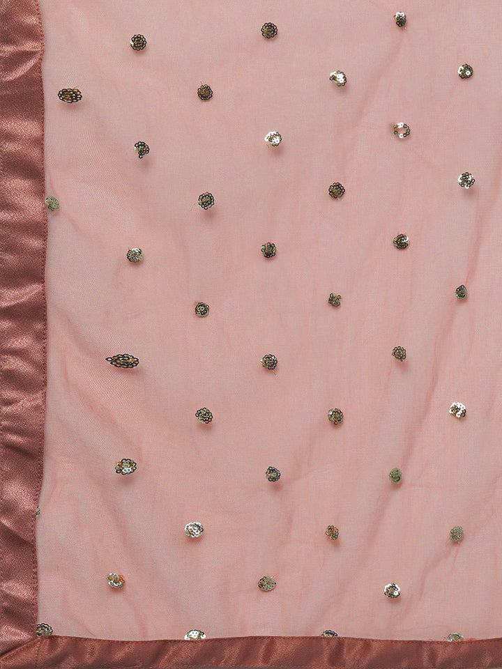 Crystal Embellished Crop Top Lehenga Choli in Geometric Pattern