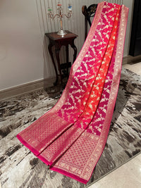 Radiant Pink Georgette Saree
