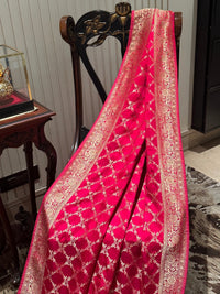 Charming Pink Silk Saree