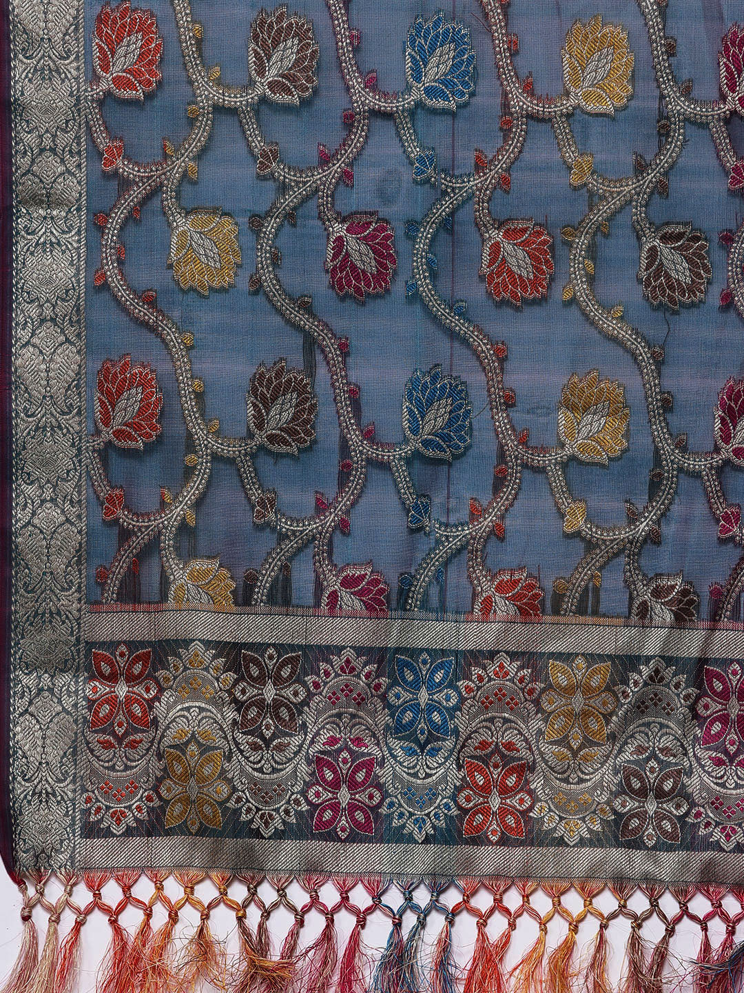 Banarasi Ethnic Weaving Unstitched Suit Salwar Set & Handloom Dupatta