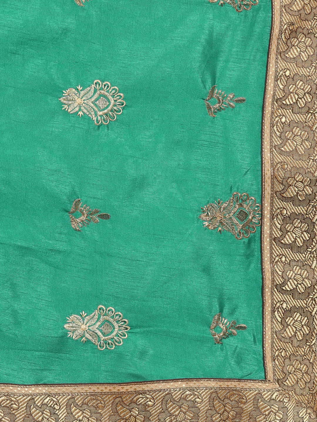 Ombre Saree with Resham Zari Embroidered Floral Motifs
