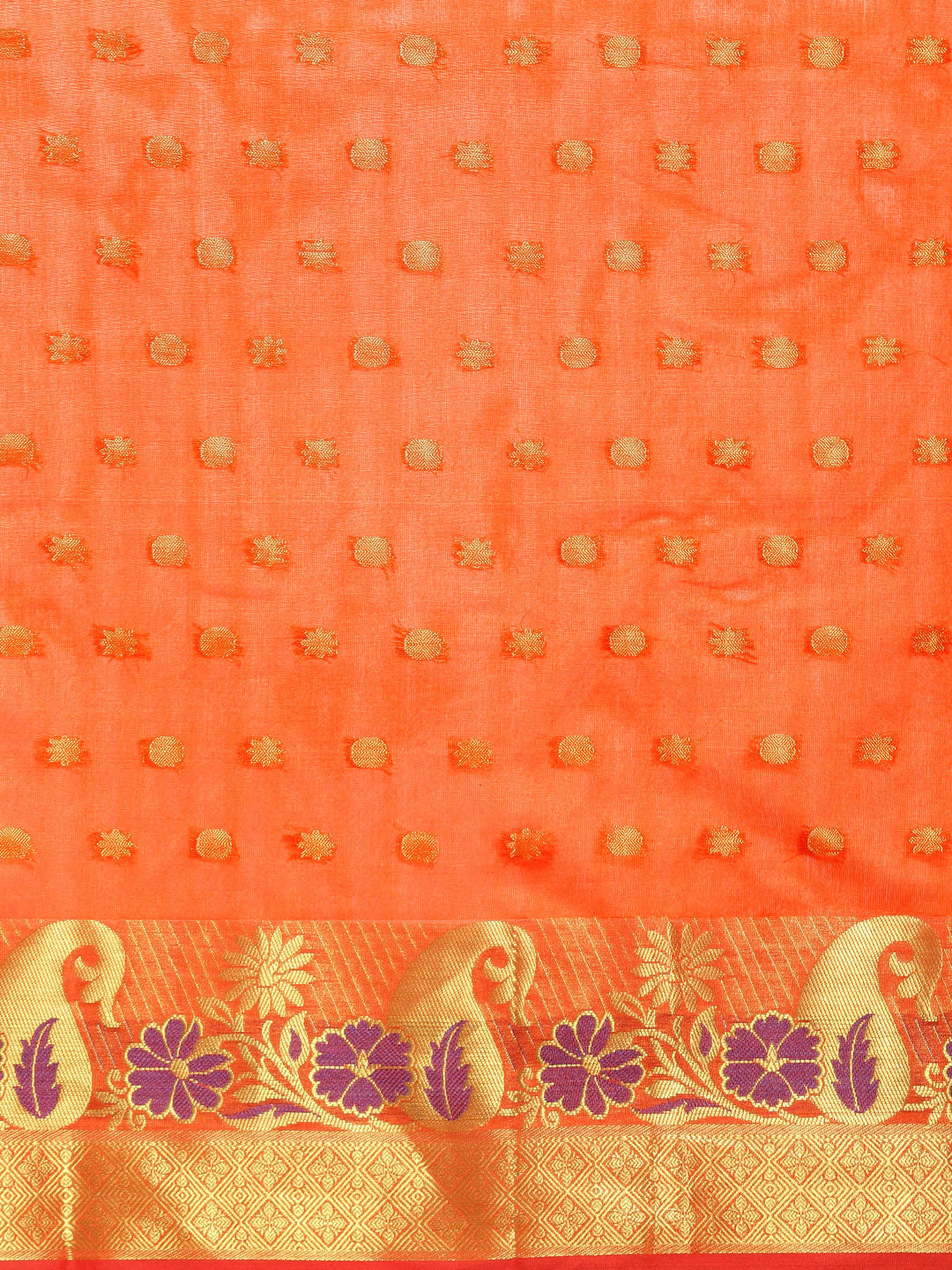 Banarasi Chanderi Silk Saree with Zari Meenakari Weaving