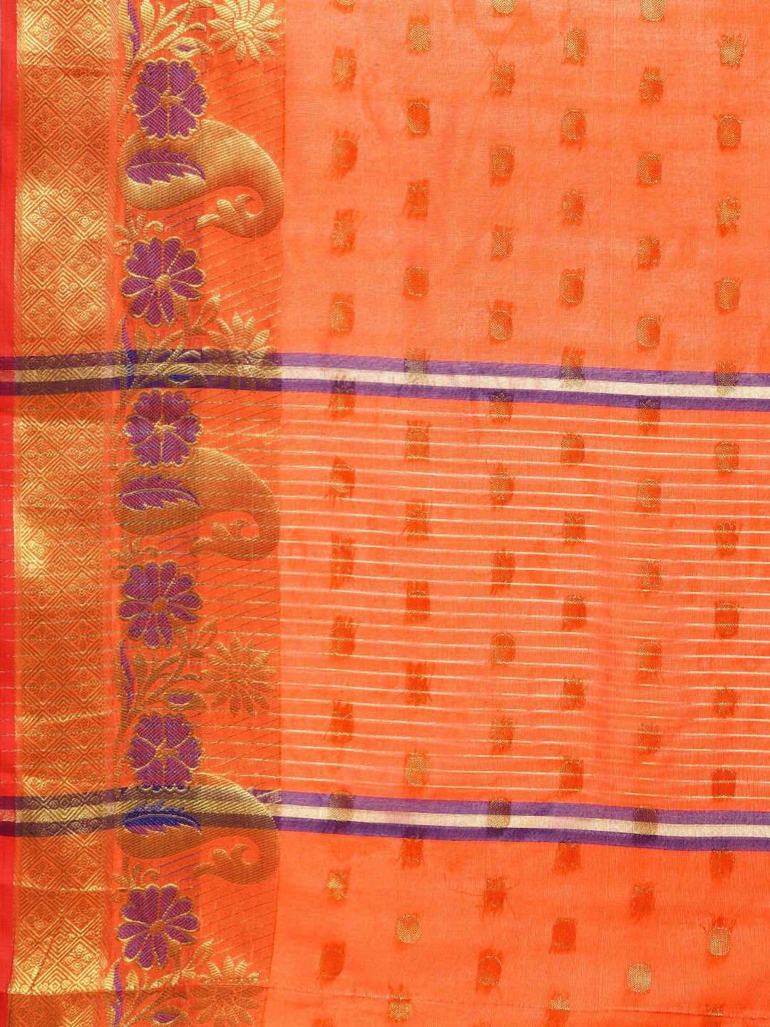 Banarasi Chanderi Silk Saree with Zari Meenakari Weaving