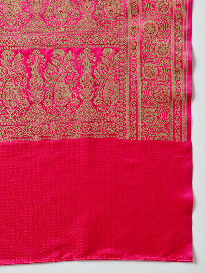 Mauve Ethnic Motifs Handloom Banarasi Pure Khaitan Silk Saree