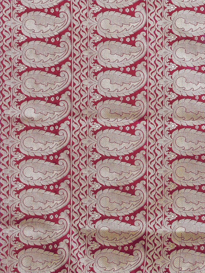 Banarasi  Silk Two-toned pink saree with Paisley handloom woven Design