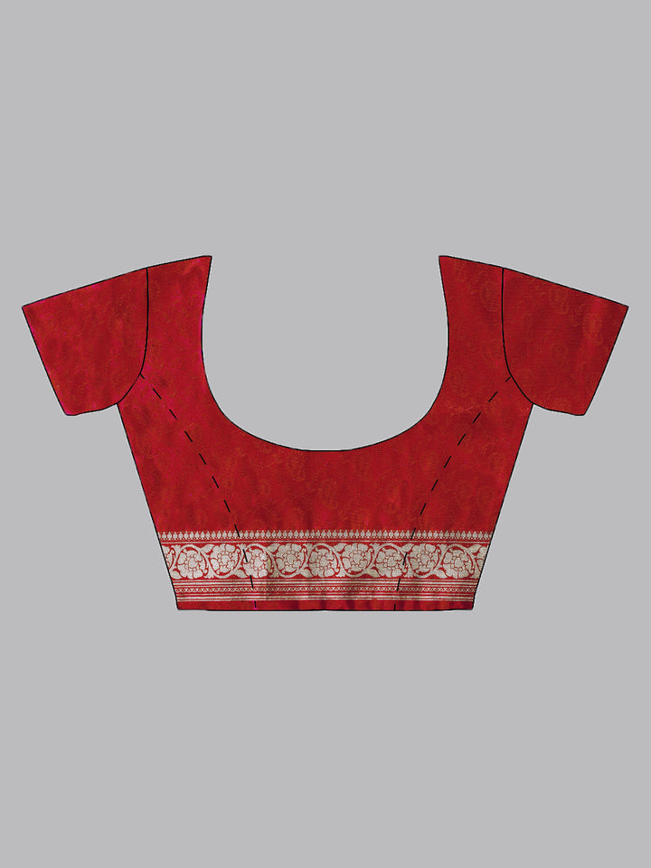 Banarasi  Silk Two-toned pink saree with Paisley handloom woven Design