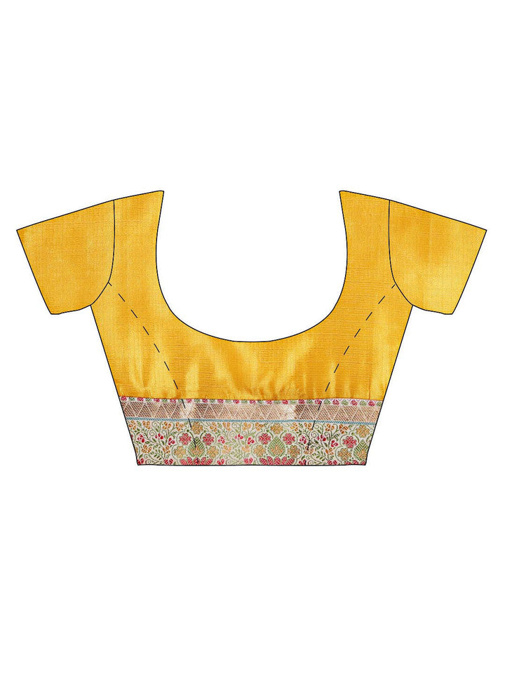 Tussar Silk saree with Resham Embroidery and Meenakari Border