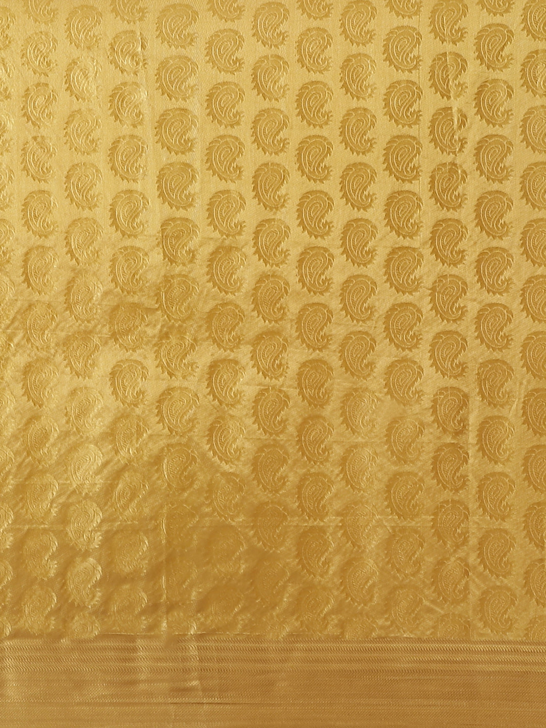 Banarasi Jamdani Embossed Handloom Saree with Paisley Resham Weaving & Woven Zari Border