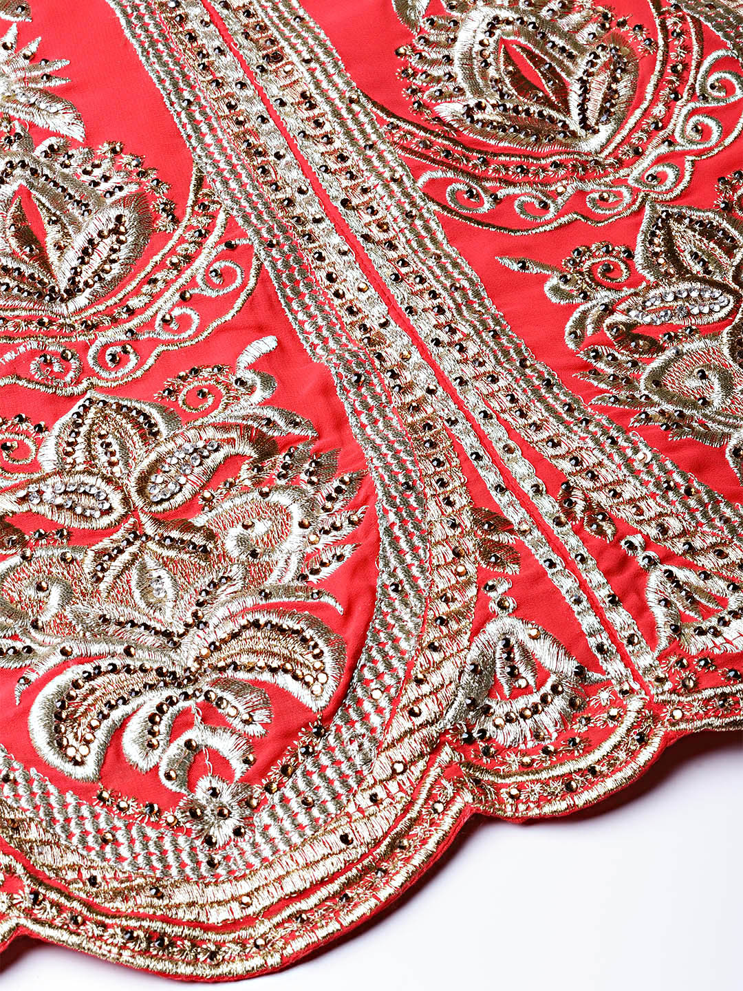 Peplum style Embellished Kurta Set with Embroidered Sharara