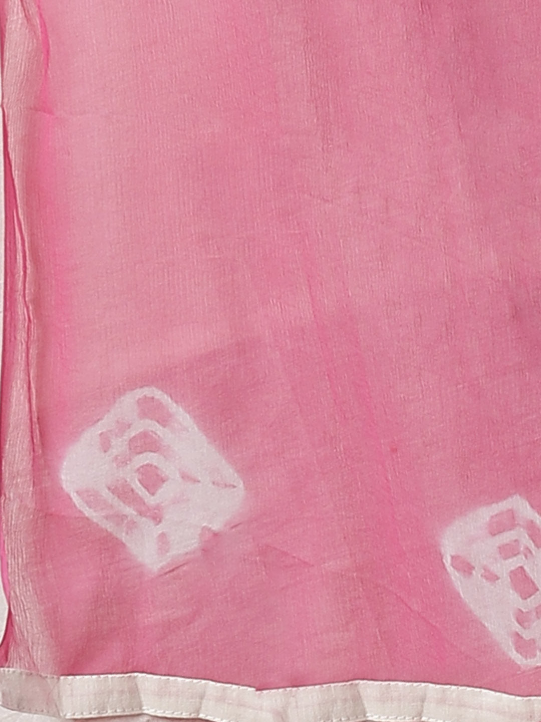 Jute Cotton Embroidered Kurta Set with Bandhej Palazzo and Mirror Embellishments
