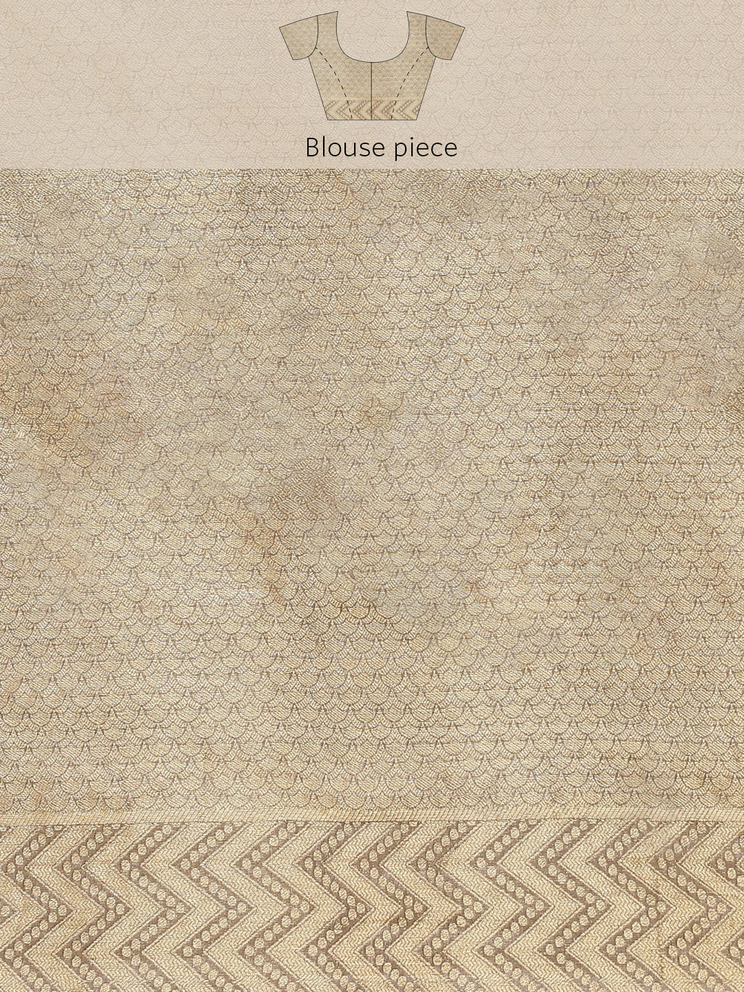 Grey Ethnic Motifs Chanderi Brocade Saree with Woven Border