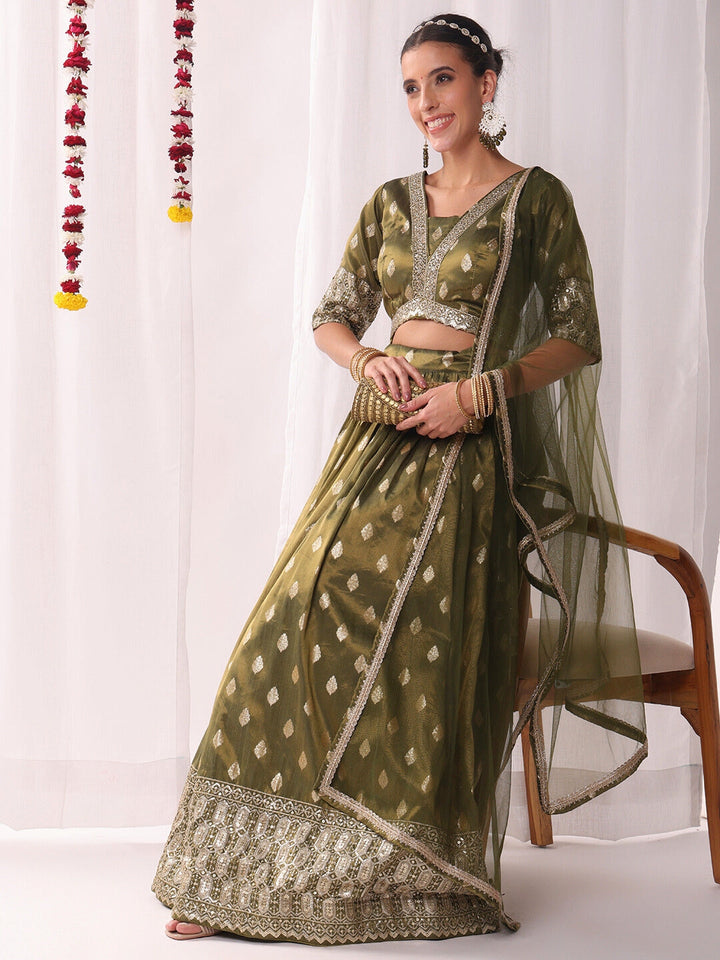 Banarasi Organza Lehenga Set
