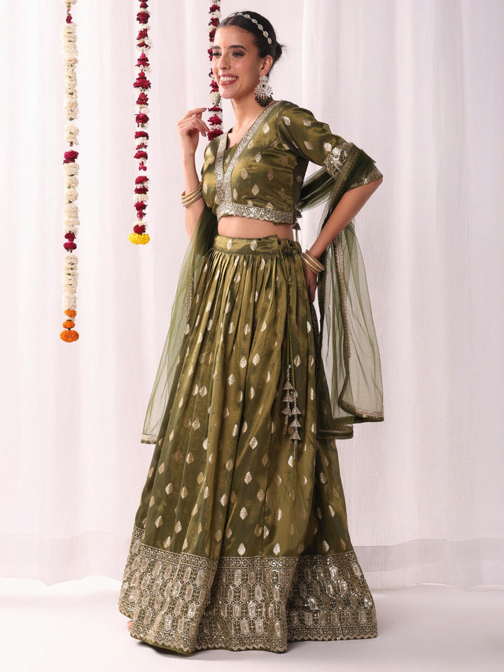 Banarasi Organza Lehenga Set