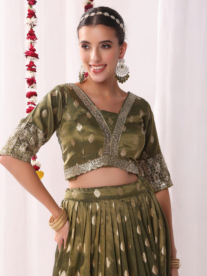Banarasi Organza Lehenga Set