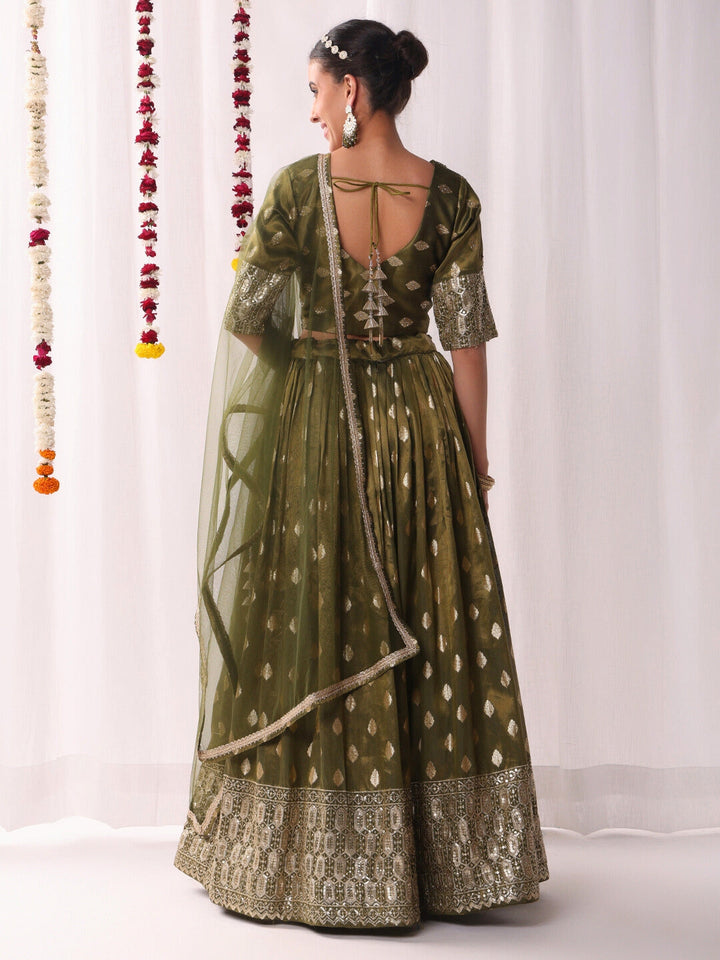 Banarasi Organza Lehenga Set