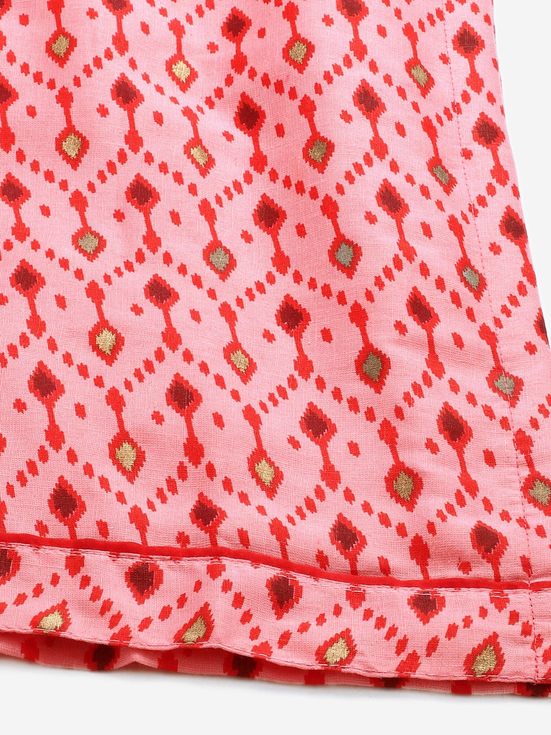 Cotton Stitched Printed Suit With Chiffon Gotapatti Embroidered Dupatta