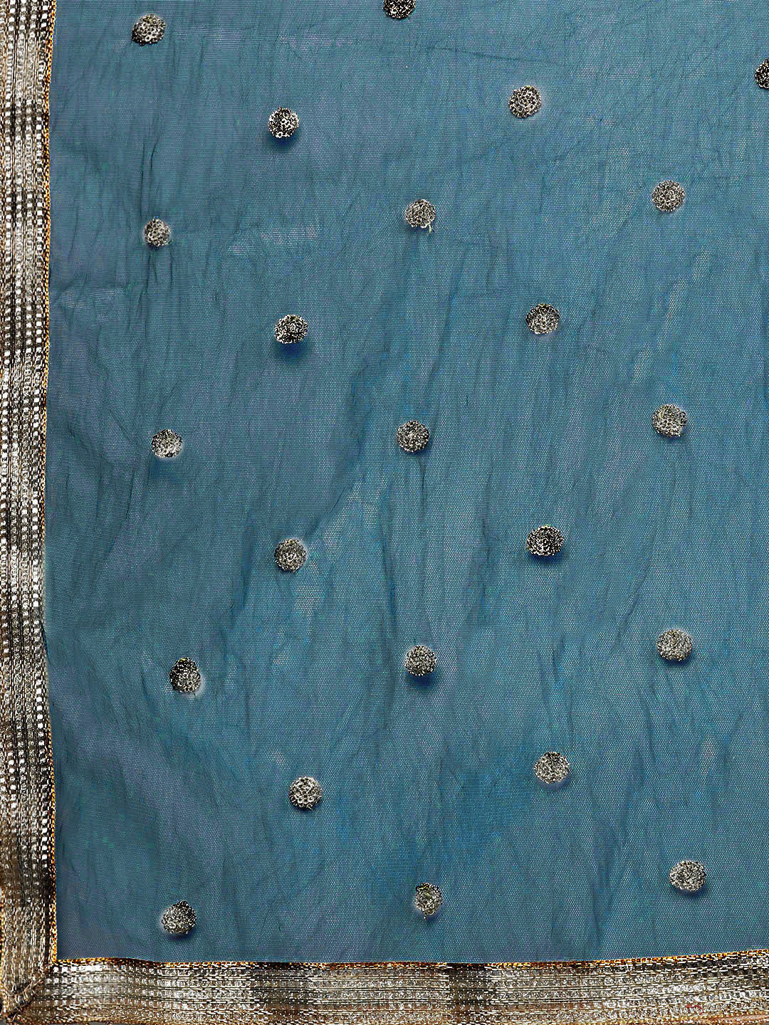 Cocktail Gown with Batwing Sleeves and Embroidered Dupatta