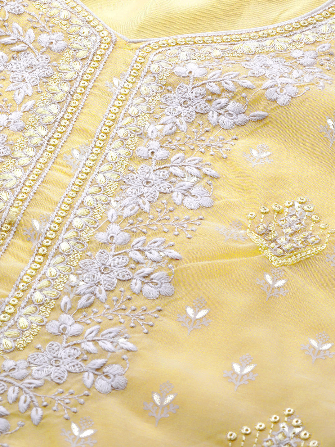 Chikankari Schiffli Sharara Suit with Chiffon Dupatta