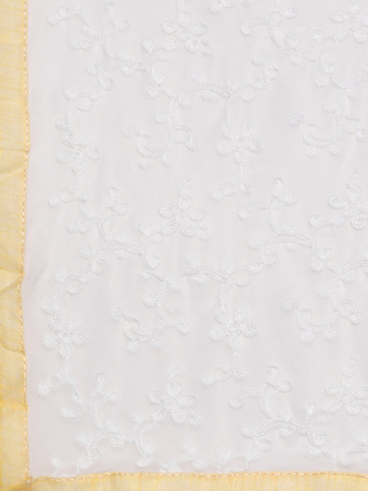 Chikankari Schiffli Sharara Suit with Chiffon Dupatta