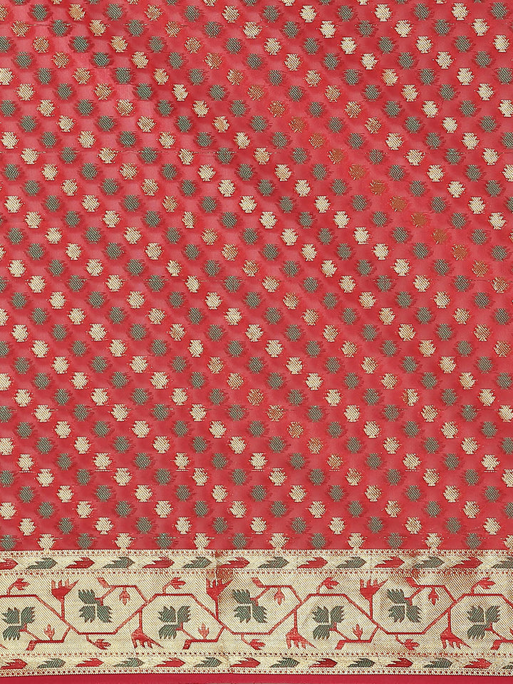 Banarasi Heritage of India Saree with Gold Zari & Resham Ikat Inspired Weaving