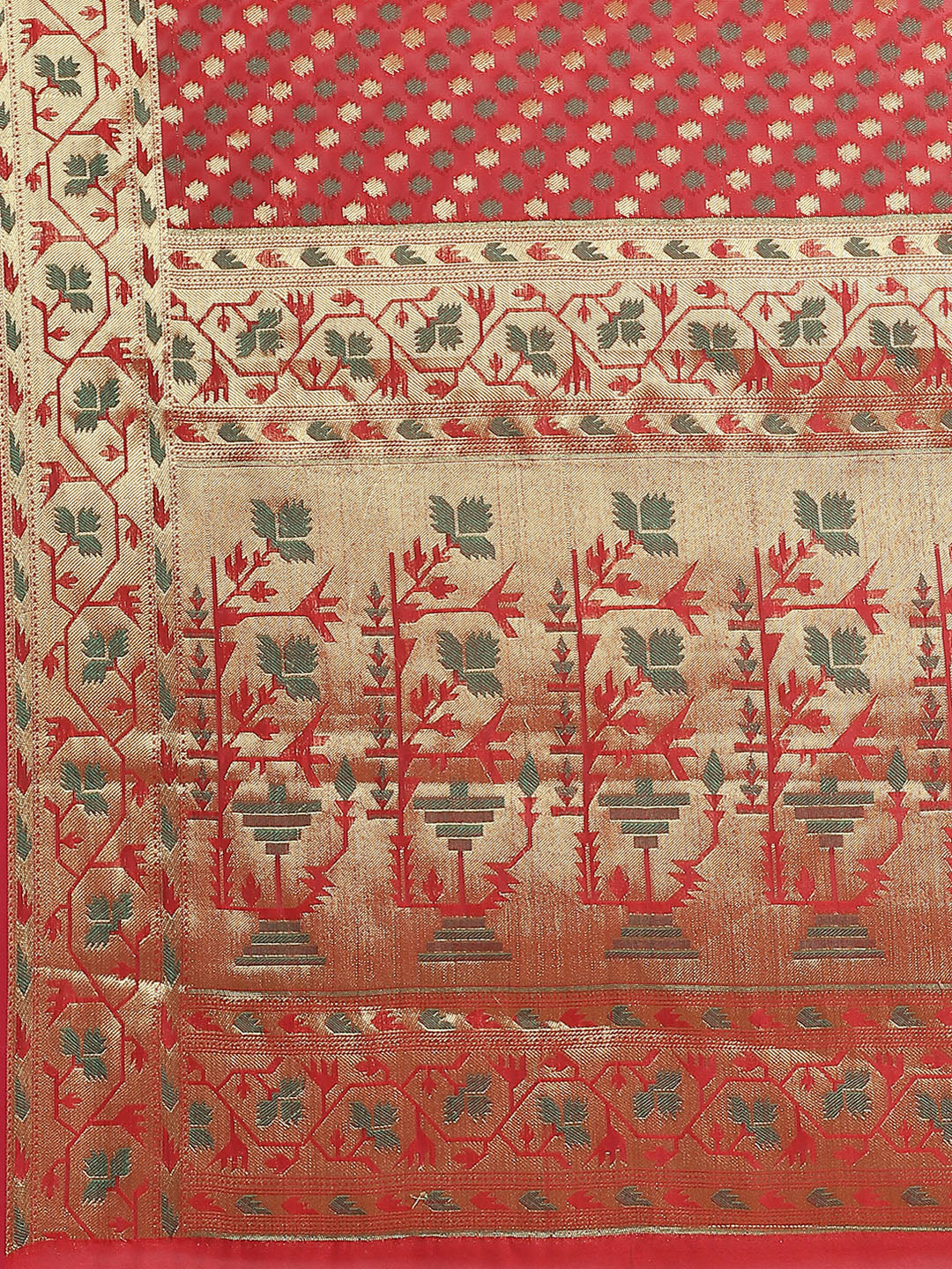 Banarasi Heritage of India Saree with Gold Zari & Resham Ikat Inspired Weaving