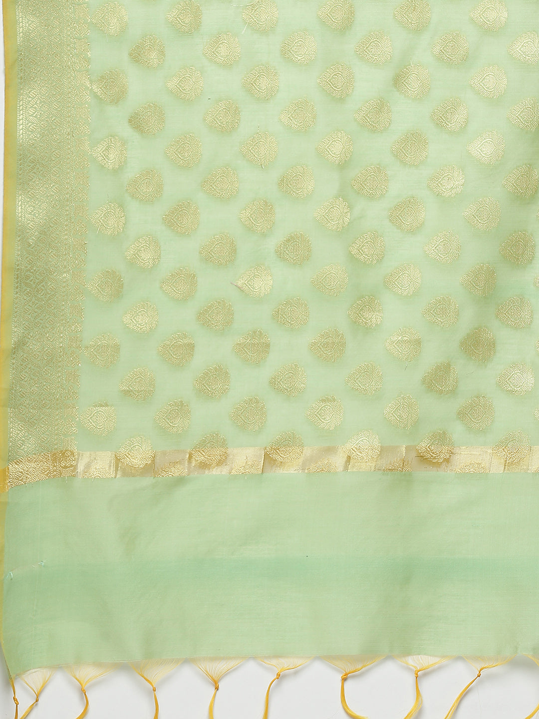 Banarasi Kurta Set with Zari meenakari Floral weaving and Handloom dupatta