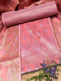 Chhabra 555 Meenakari Banarasi Handloom Suit Dupatta with Tropical Vines pattern & Brocade Salwar