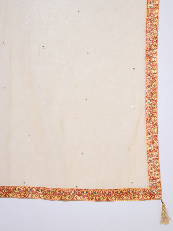 Mustard Yellow Crop Top Lehenga Set with Net Dupatta