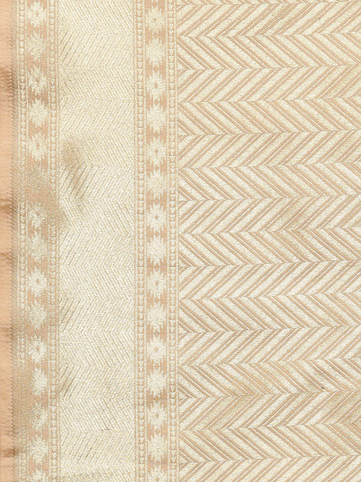 Banarasi Handloom Silk Saree with Mughal Inspired Zari Woven motifs