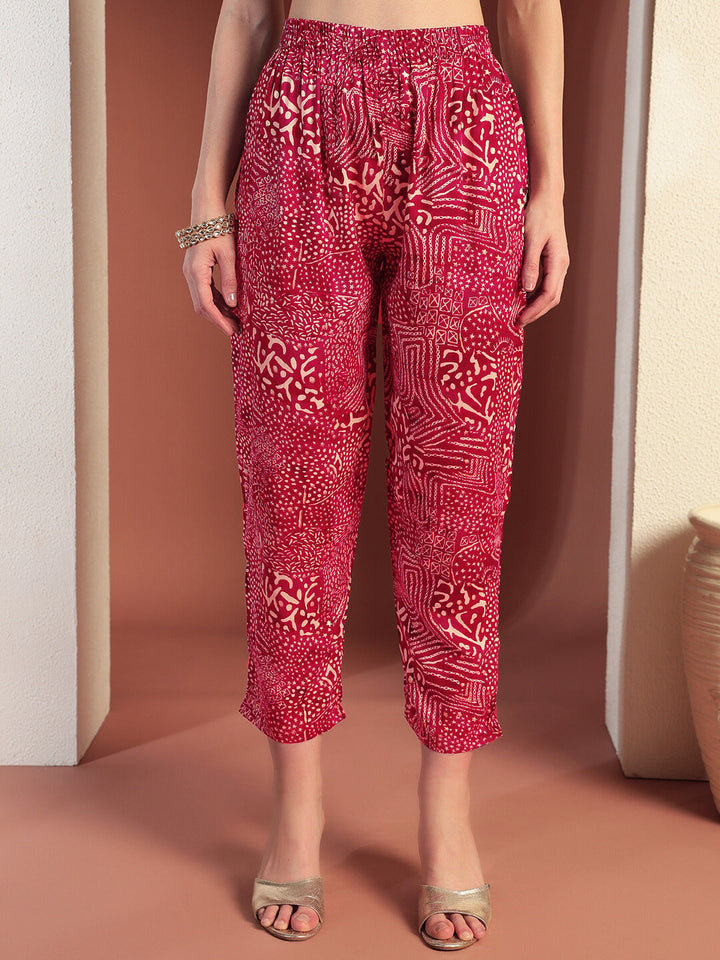 Bandhej Print Gota Patti Embellished Angrakha Flared Suit with Schiffli Embroidery Laces
