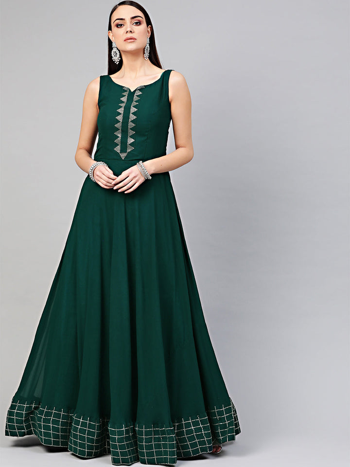 Georgette Cocktail Gown with Crystal Embellished Jacket