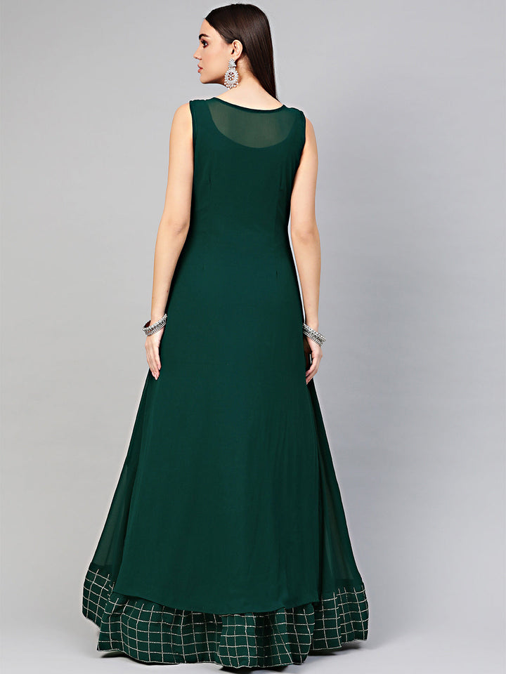 Georgette Cocktail Gown with Crystal Embellished Jacket