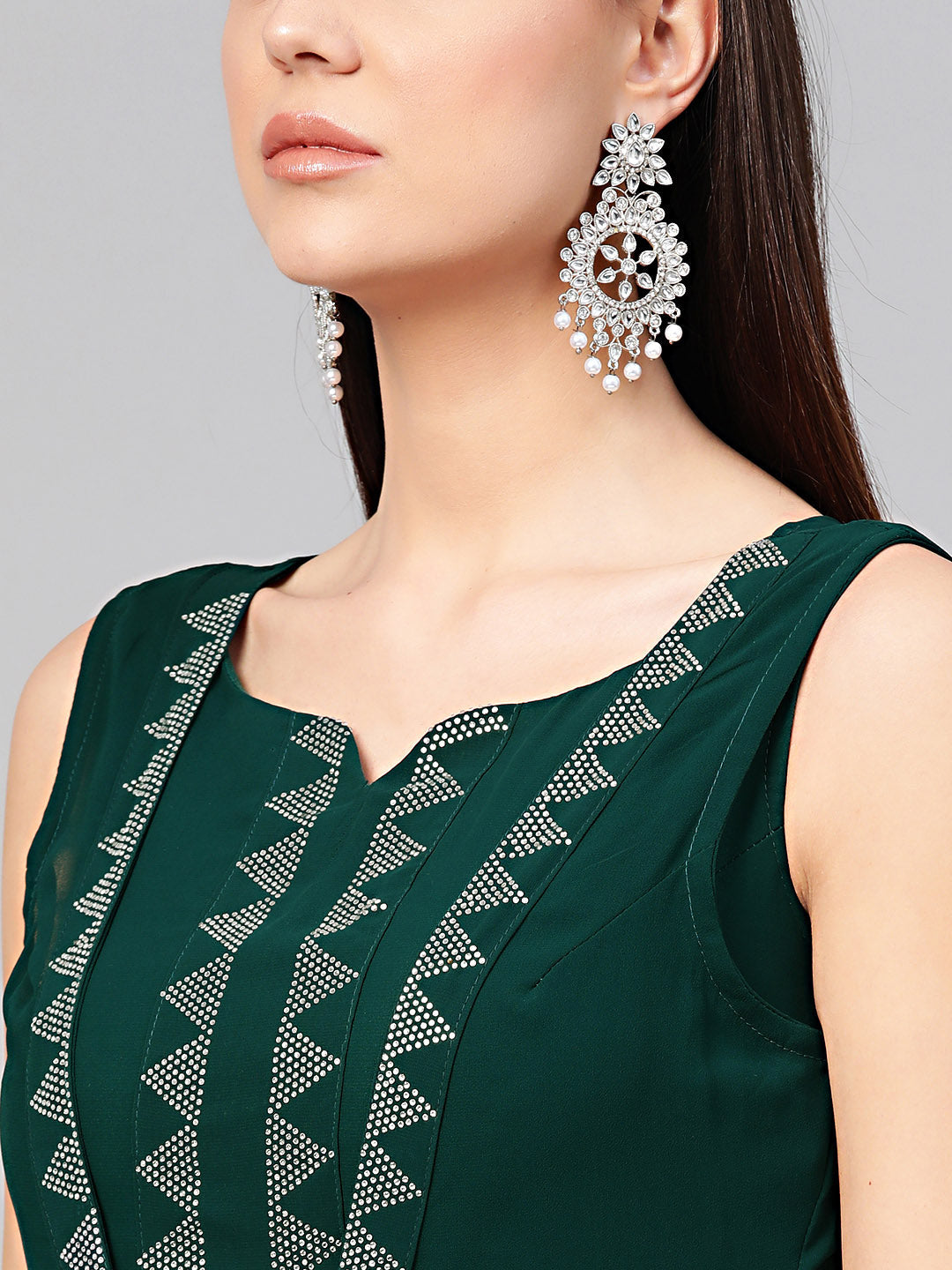 Georgette Cocktail Gown with Crystal Embellished Jacket