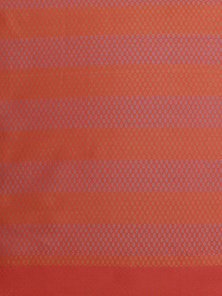 Handloom Chanderi Saree with Abstract woven pattern and a contrast border