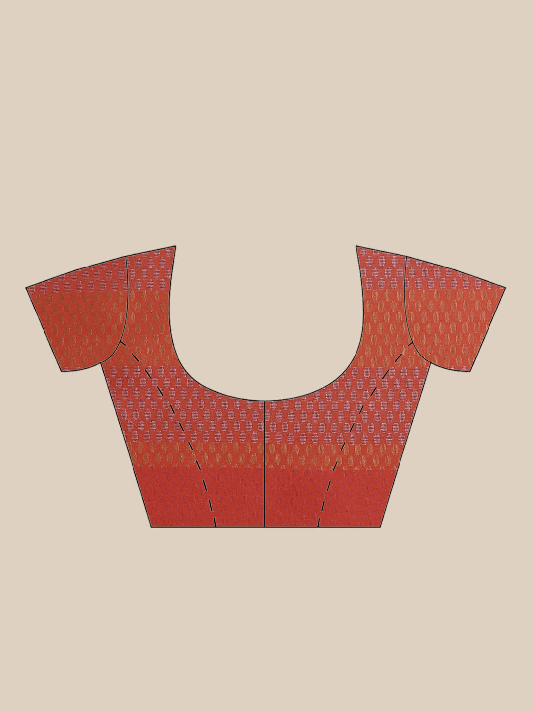 Handloom Chanderi Saree with Abstract woven pattern and a contrast border