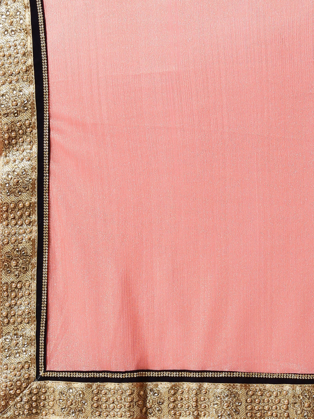 Shimmer Georgette Saree with Pearl Crystal Embellished Border