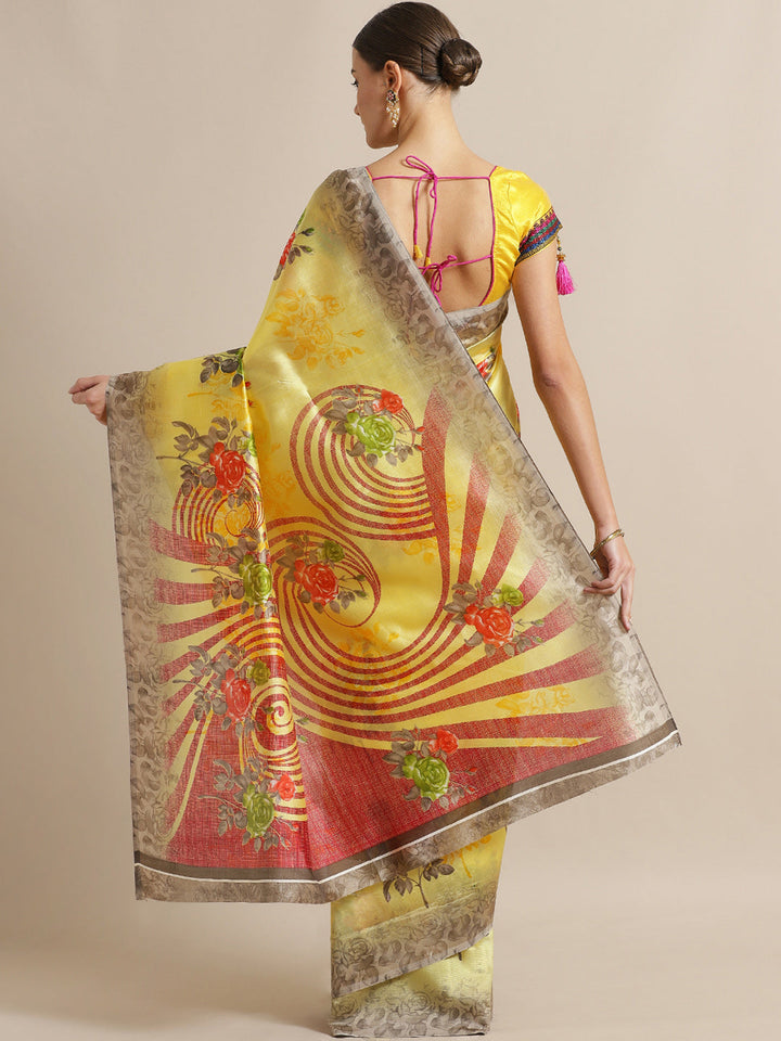 Bhagalpuri Silk Floral Print Saree