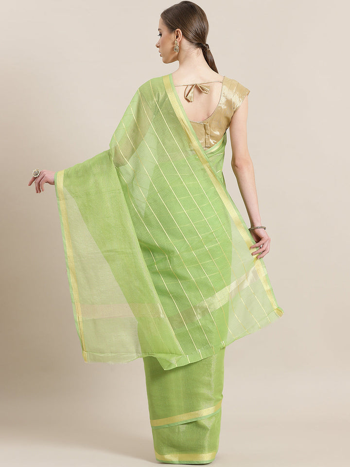 Chanderi Silk saree with intricate Zari weaving
