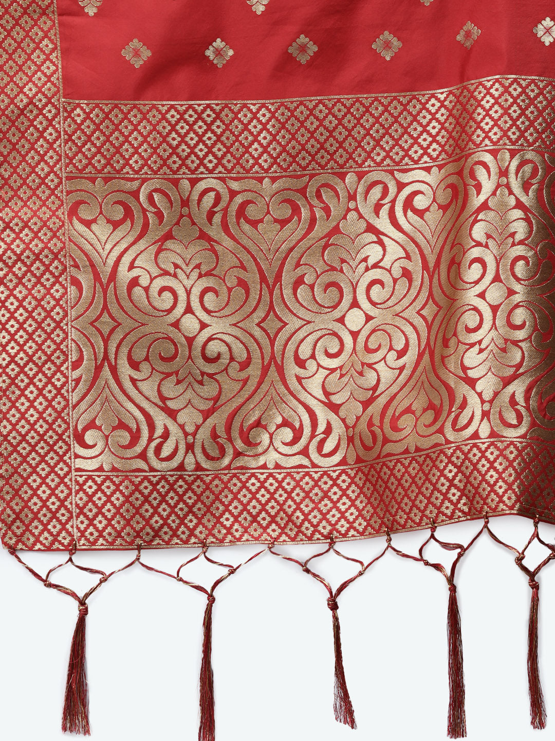 Banarasi Silk Kaildar Lehenga with Zari woven Floral and Paisley motifs