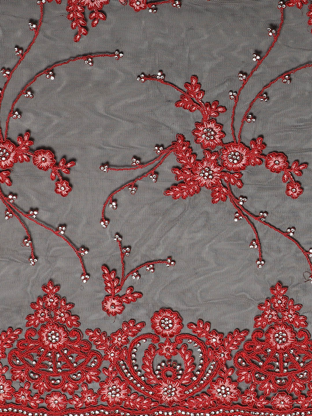 Net Resham Embroidered Cocktail Saree