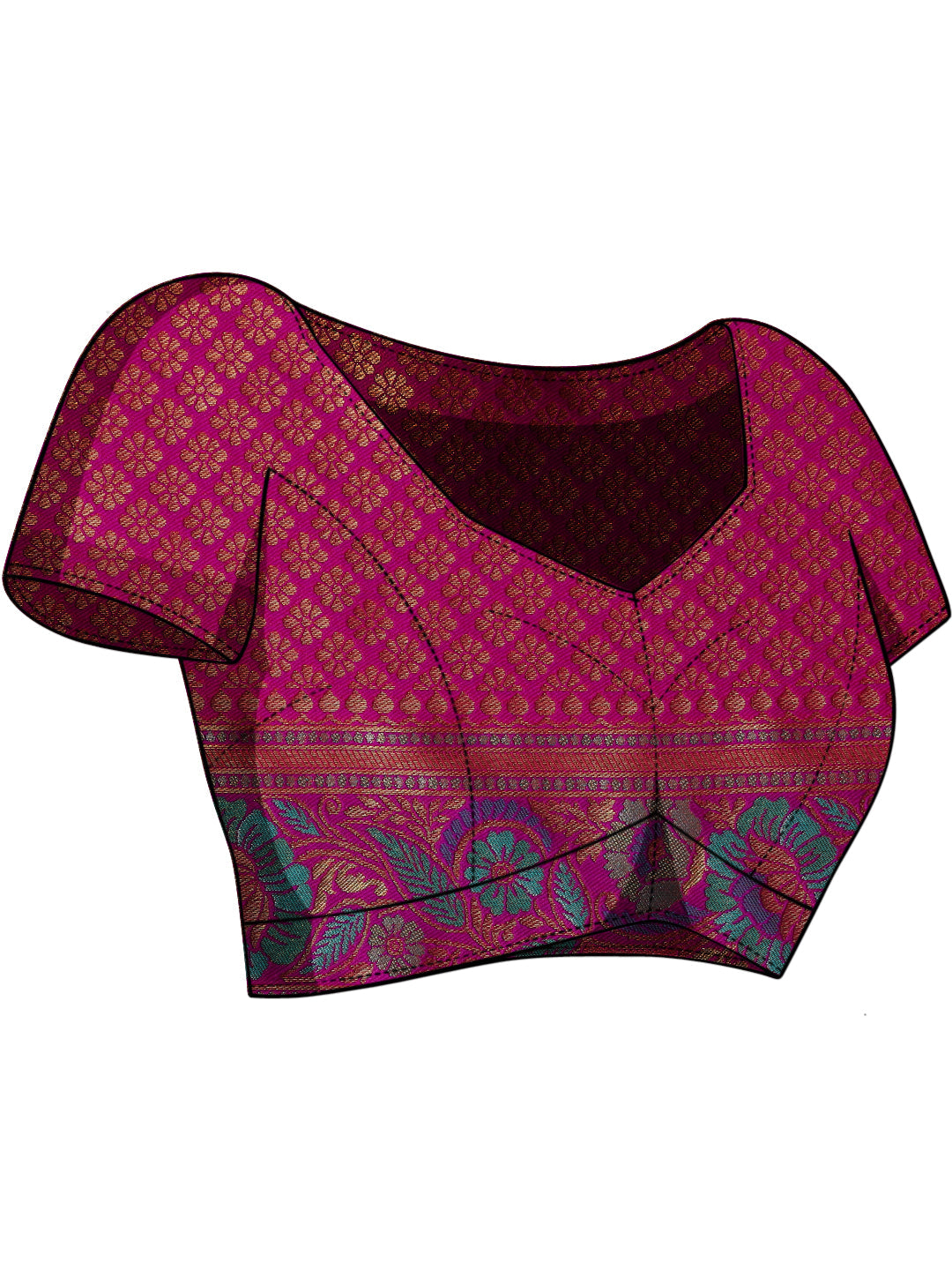 Traditional Brocade Handloom Mysore Silk Saree with Multicolor Meenakari Zari Weaving