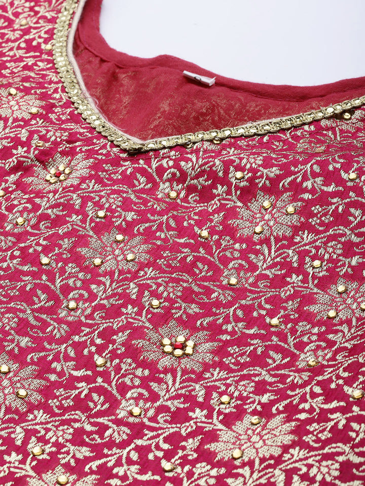 Unstitched Neemzari Banarasi Suit Salwar Set With Heavy Dupatta
