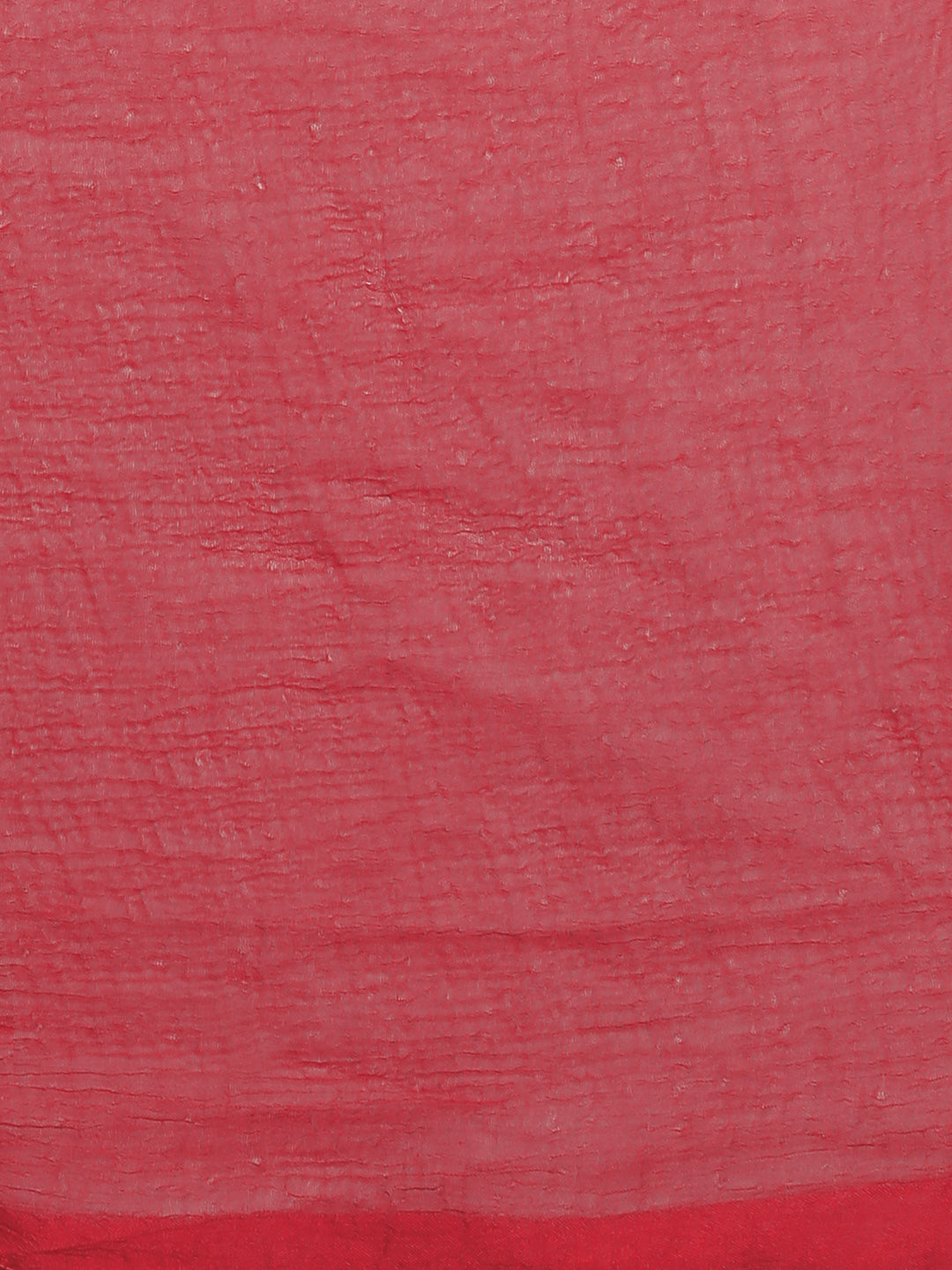 Red Printed Cotton Unstitched Dress Material with Chiffon Dupatta.