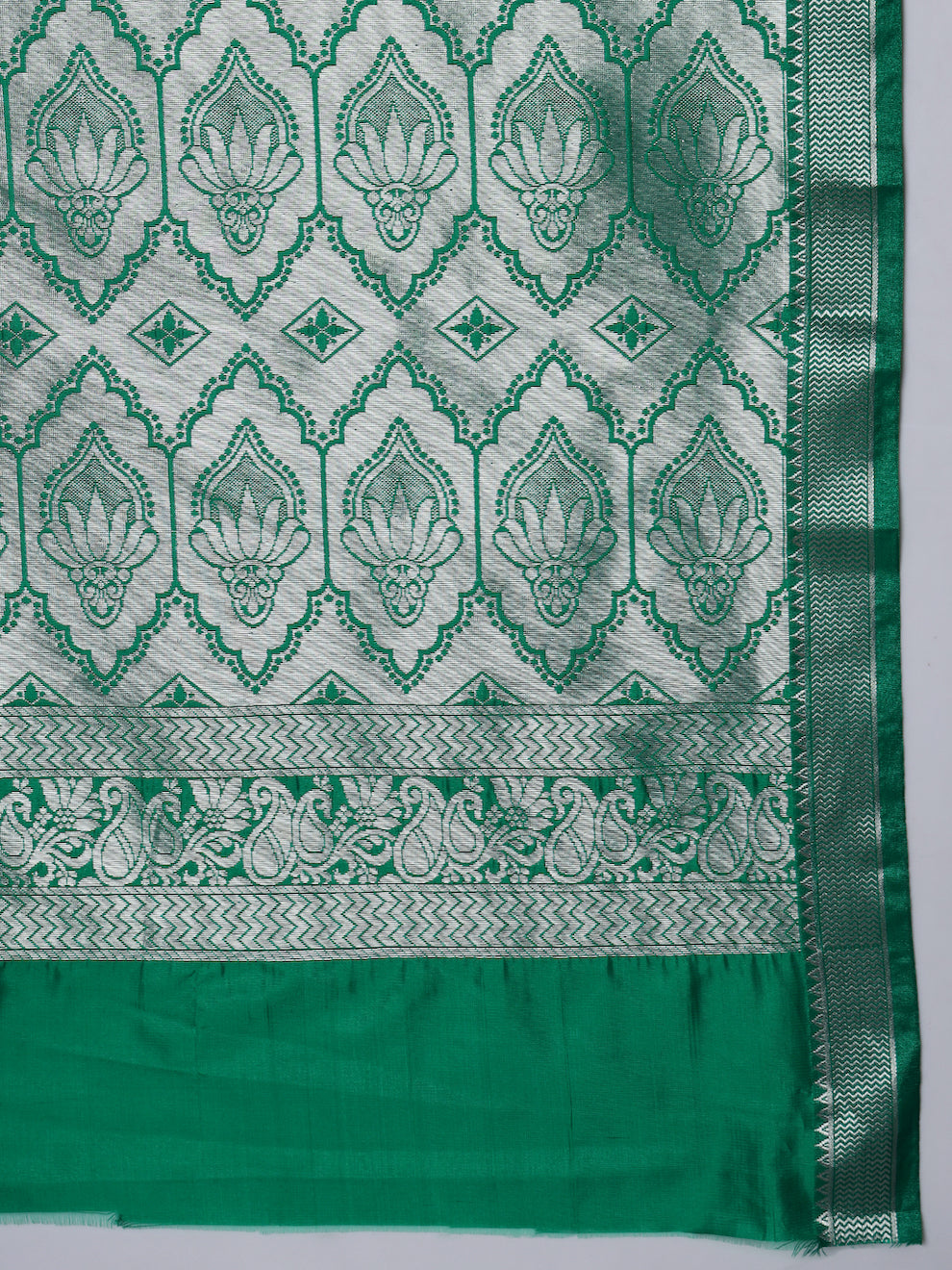 Purple Banarasi Silk Saree with Copper Weaving & Contrast Border