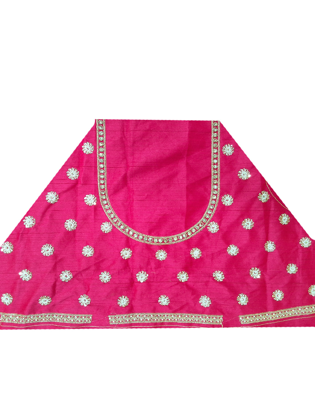 Rani Pink Zari Embroidered Bridal Lehenga Choli with Elephant Motif