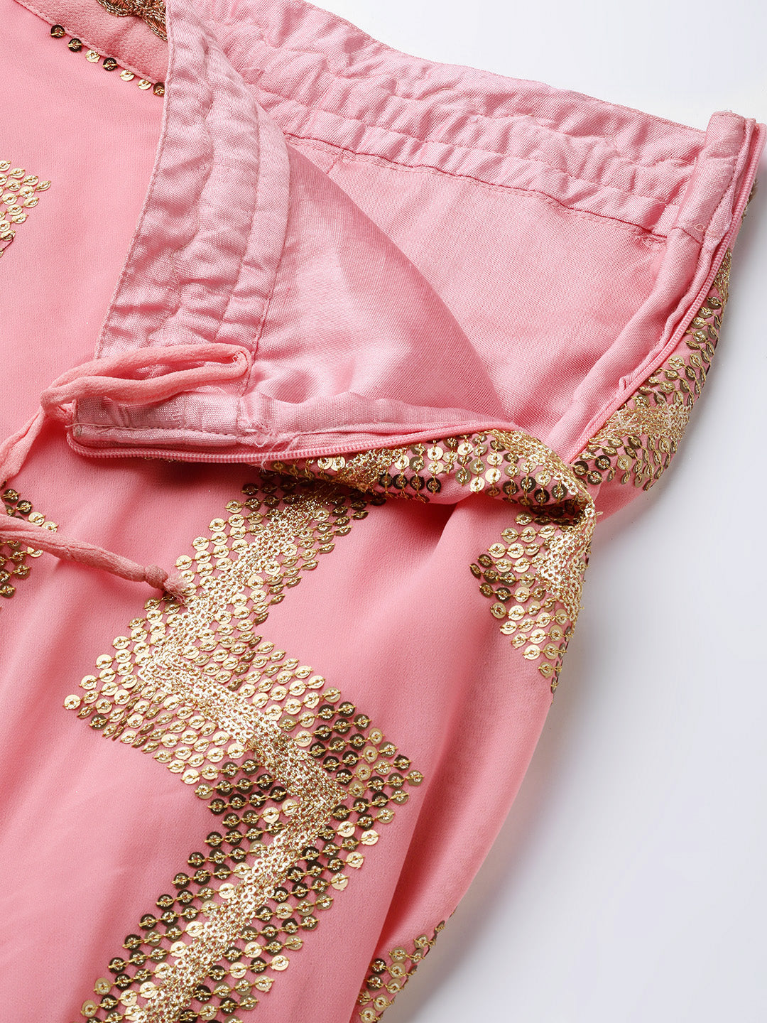 Embroidered Crop Top Lehenga with Flowy Bell Sleeves