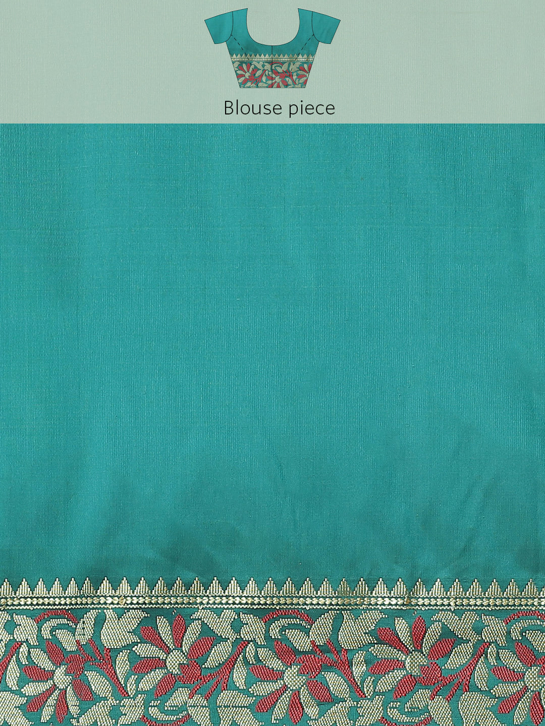 Floral Ethnic Motifs Banarasi Silk Saree with Contrast Pallu